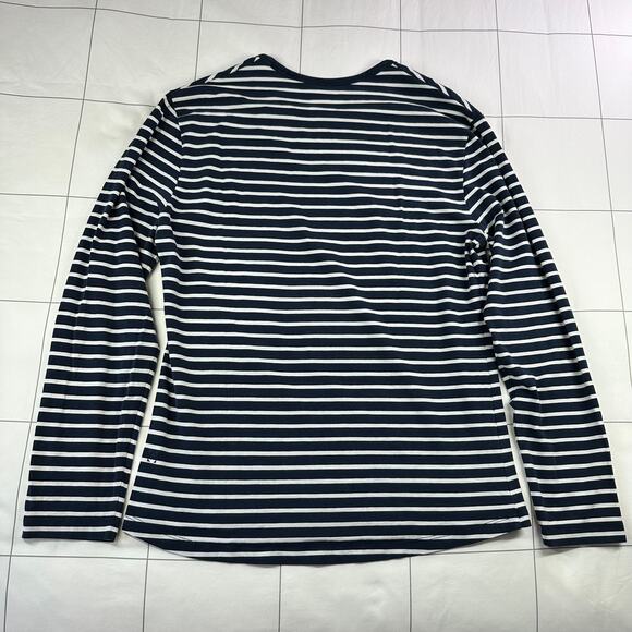 Lululemon Shirt Mens Small Blue White Striped 5 Year Basic Long Sleeve Casual - Picture 2 of 5